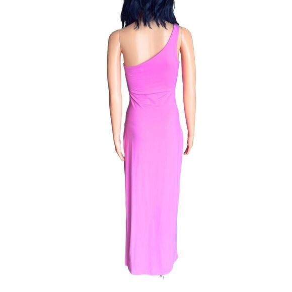 NEW Susana Monaco Pink One Shoulder Maxi Dress - Picture 5 of 6
